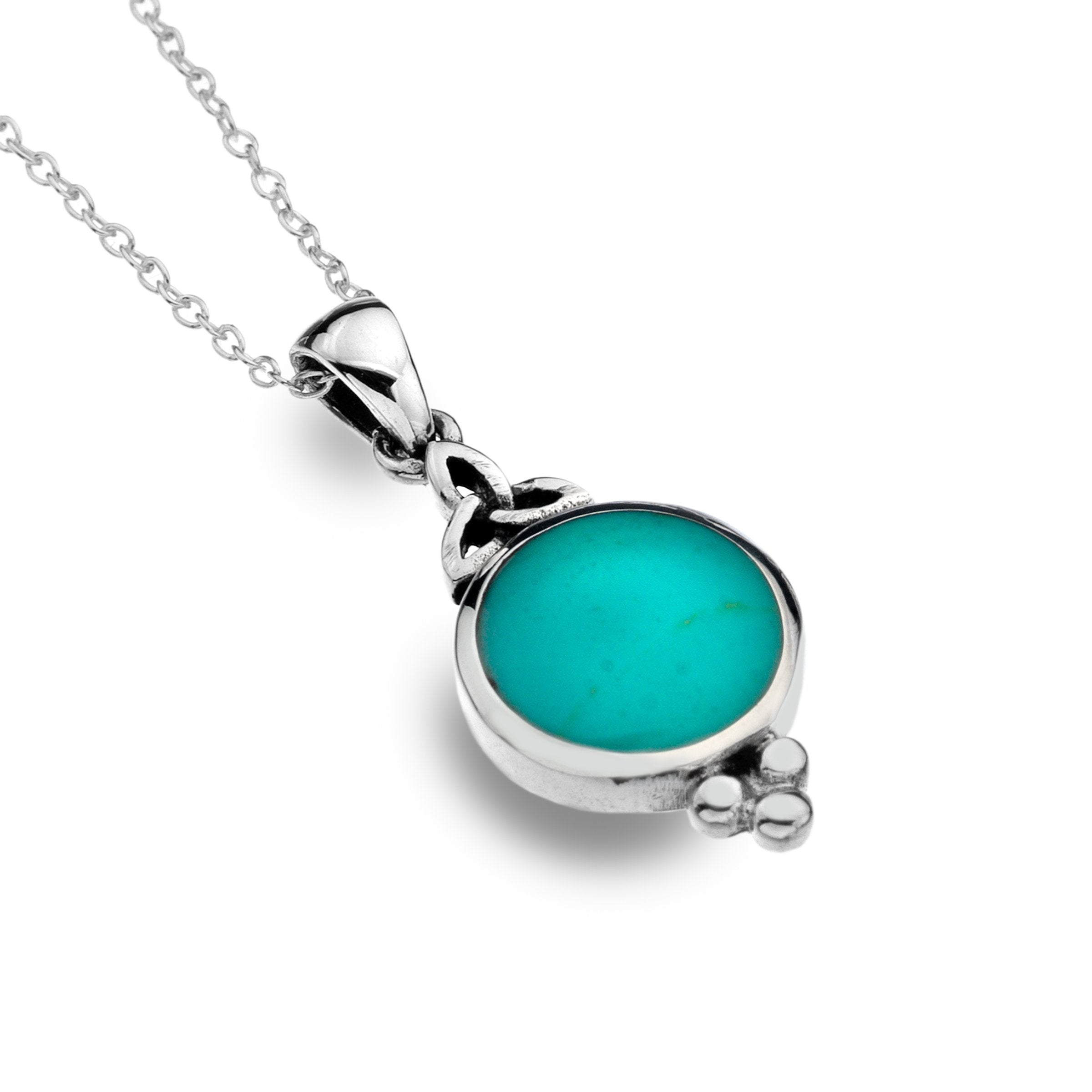 Turquoise Celtic Trinity Knot Pendant